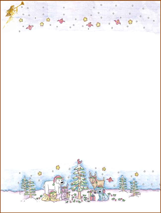 free christmas stationery clipart - photo #39