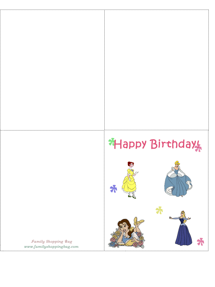 free birthday cards printable. Printable princess borders - baywayclothing.com - Home o Free Disney 
