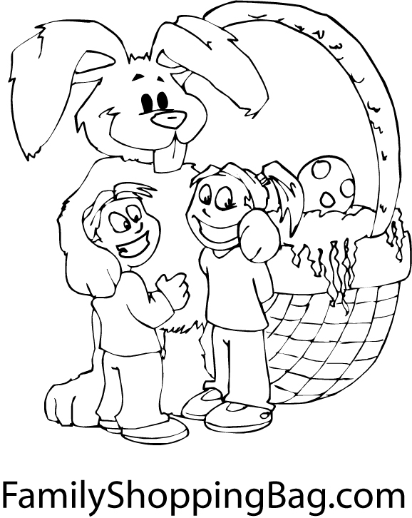 easter bunny coloring pages for kids. Easter Bunny amp; Kids - Coloring