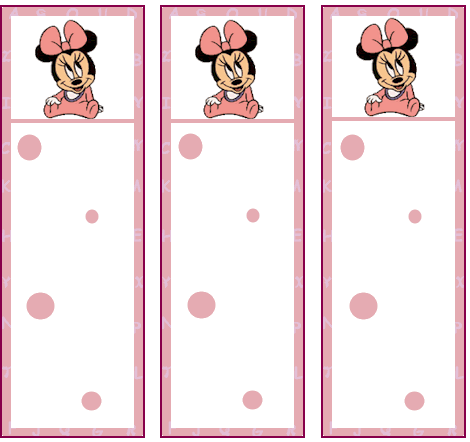 Baby Coloring Pages on Minnie Baby Bookmarks  Mickey Mouse  Bookmarks   Free Printable Ideas