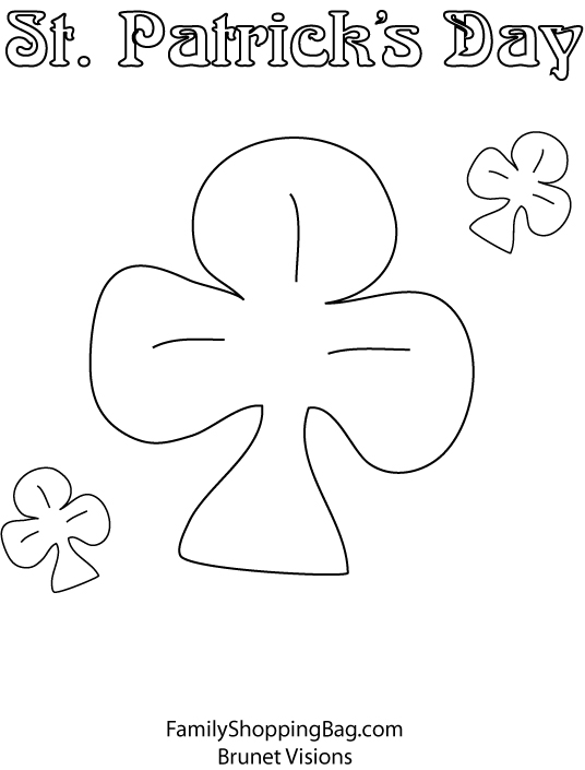 Shamrock Coloring Pages. Shamrock Color Page - Coloring