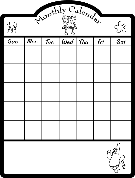 calender coloring pages - photo #9