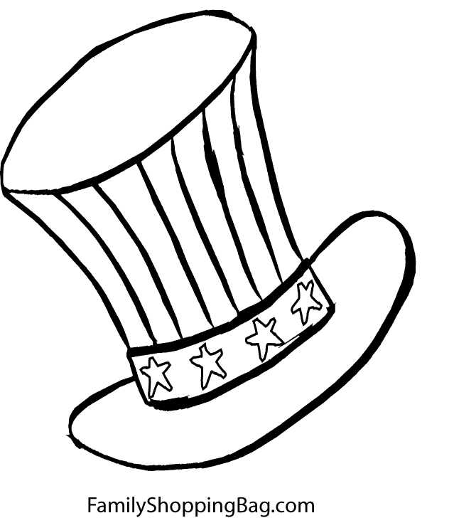 uncle sam top hat coloring pages - photo #2