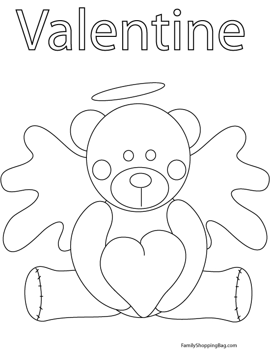 valentine bears coloring pages - photo #9